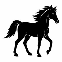 Wild Horse Silhouette Illustration