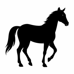 Wild Horse Silhouette Illustration
