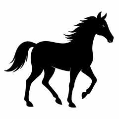 Wild Horse Silhouette Illustration
