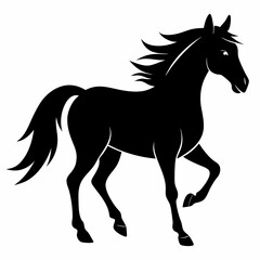 Wild Horse Silhouette Illustration
