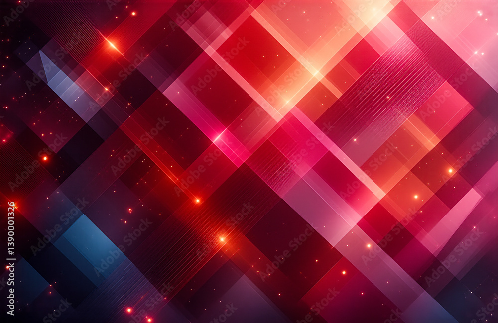 Poster Hints: The image shows a vibrant, colorful, and abstract composition with intersecting shapes.

An abstract composition with intersecting shapes creates a dynamic, colorful, and vibrant visual experie