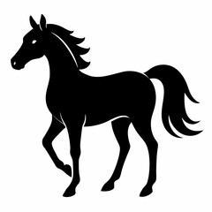 Wild Horse Silhouette Illustration