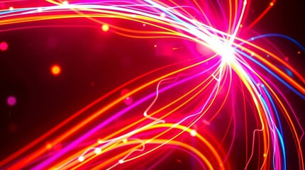 Vibrant Light Trails: An Abstract Symphony of Color