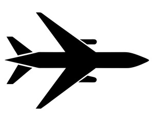 Airplane Silhouette Vector & Flying Aircraft Icon SVG