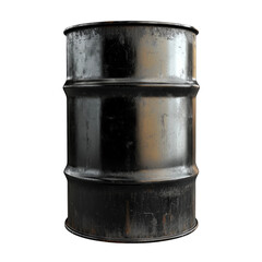 An old weathered metal barrel