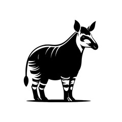 Minimalist Okapi Vector - Okapi Silhouette - Minimalist Okapi Design .