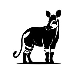 Minimalist Okapi Vector - Okapi Silhouette - Minimalist Okapi Design .