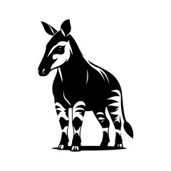Minimalist Okapi Vector - Okapi Silhouette - Minimalist Okapi Design .