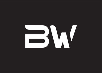 BW letter logo and initial logo design