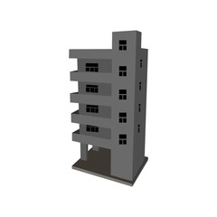 modern building isolated on white