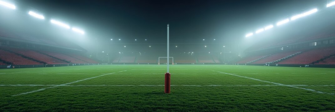 Empty Stadium at Night - Powered by Adobe