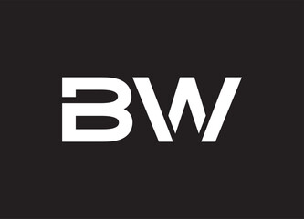 BW letter logo and initial logo design