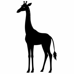 Wildlife Giraffe Silhouette Vector