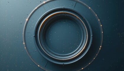 Dynamic circular motion illustration abstract studio digital art futuristic environment close-up view conceptual design for visual impact