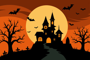 halloween background with pumpkin