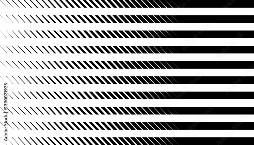 Poster black and white transition pattern with broken lines effect. smooth transition pattern for sporty ba