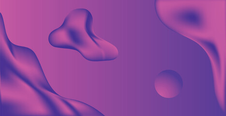 Abstract purple fluid shapes and spheres perfect for modern backgrounds, posters, web designs, and futuristic digital projects.