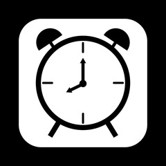 Alarm Clock Icon. Line & Glyph Symbol for Time and Reminder.