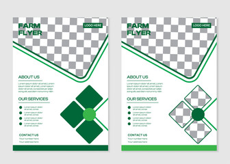 Agricultural farm or garden flyer or agro business flyer template design
