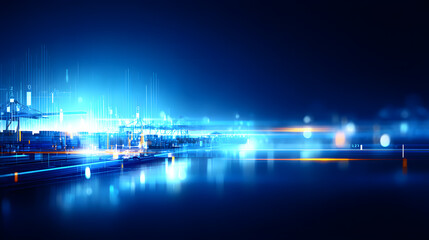 A digital rendering of an online cargo platform with shipping containers, symbolizing modern logistics and digital shipping solutions.
