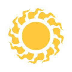 Creative yellow sun design element