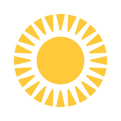 Yellow sun heat rounded shape