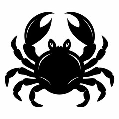 Crab vector silhouette black design white background