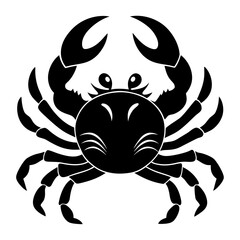 Crab vector silhouette black design white background