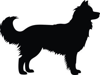 Australian Shepherd black silhouette vector,Shepherd clip art,dog black vector