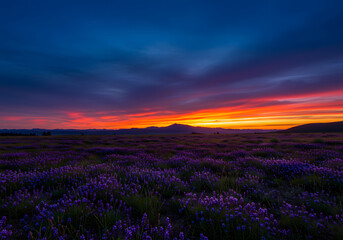 Obraz premium sunset in the mountains