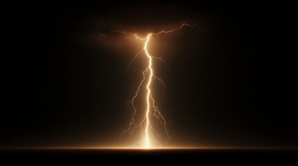 Electric lightning strikes the dark sky dramatic storm event captured at night