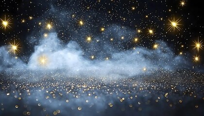 Obraz premium Sparkling Night Sky Smoke Background