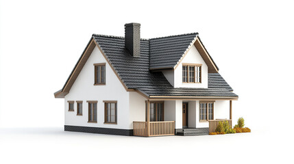 Charming house with gabled roof and cozy porch