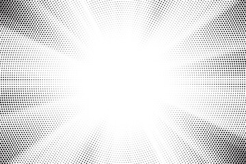 Halftone texture dot radial background, cartoon comic retro pop art dot border, halftone shadow © cnh