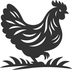 Fototapeta premium Hen silhouette vector