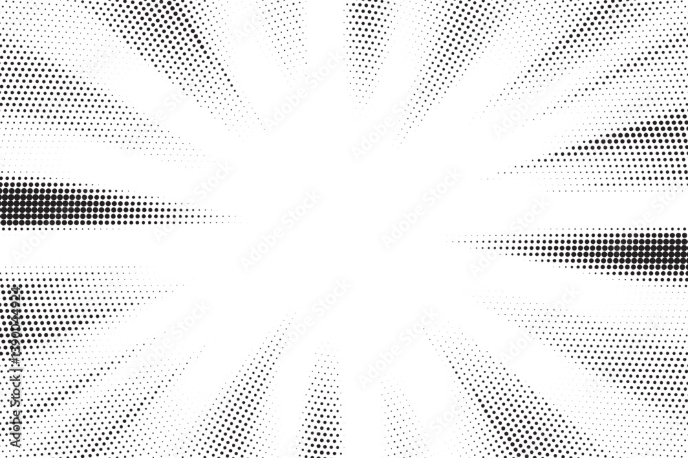 Aufkleber halftone gradient sun rays pattern. abstract halftone vector dots background. monochrome dots patter