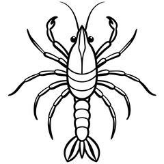 Fototapeta premium Langouste icon on white background 