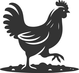 Hen silhouette vector