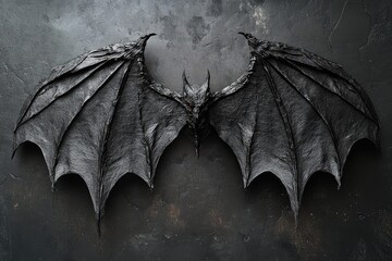 Demonic bat like wings, dark fantasy theme, high detail