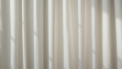 Obraz premium Sheer white curtains draping a sunlit room interior design home decor tranquil atmosphere natural light soft textures