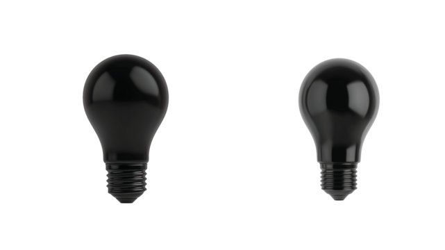 black bulbs aligned in a row showcasing a modern 