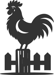 Hen silhouette vector