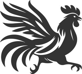 Obraz premium Hen silhouette vector