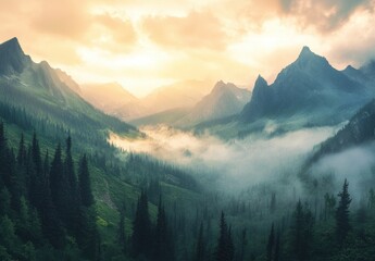 sunrise over the mountains