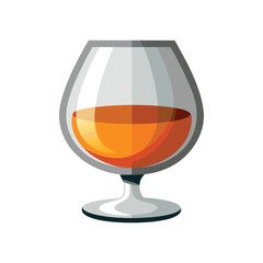 Beautiful wine glass Vector art illustration 