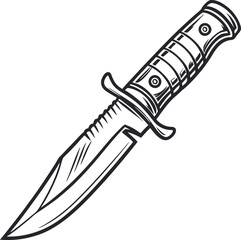 hunting knife vector illustration