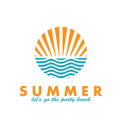 summer time icon vector illustration template design