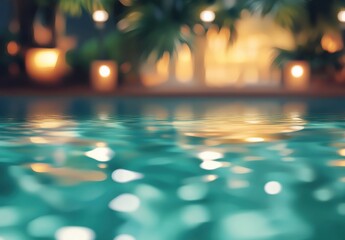 swimming pool at night