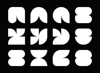 Modern retro bauhaus geometric shapes	