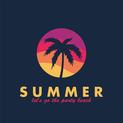 Fototapeta premium summer time icon vector illustration template design